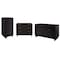 Manhattan Comfort Granville Black 5-Drawer Tall Dresser, 3-Drawer Standard Dresser and 6-Drawer Double Dresser GRAN032 - alternate 10